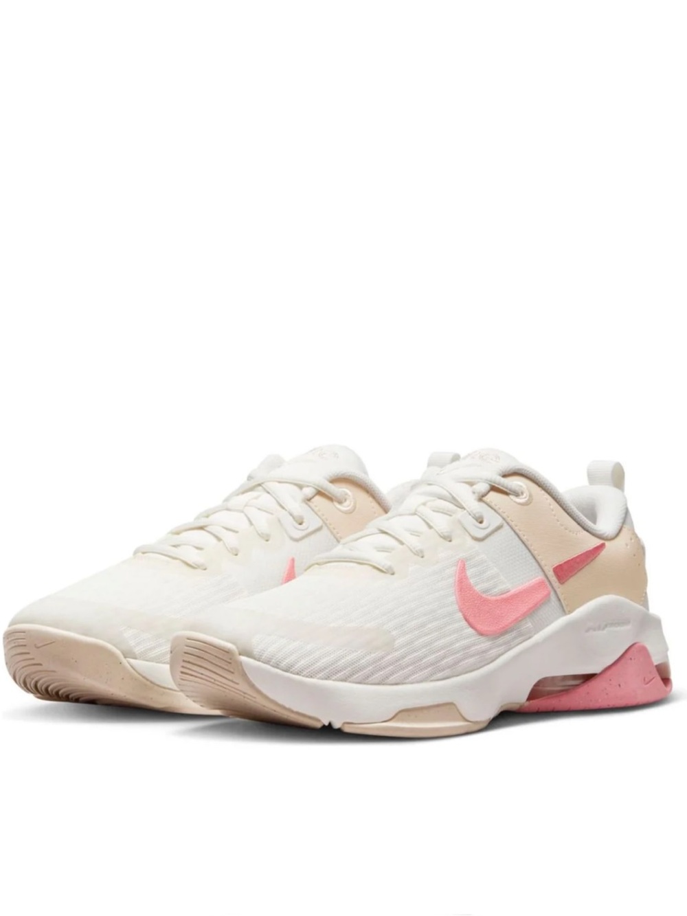 Nike Zoom Bella Women’s Athletic Trainer with Pink Swoosh and Cream Accents